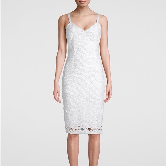 White House Black Market Eyelet Sheath Dress NWT - Picture 7 of 7